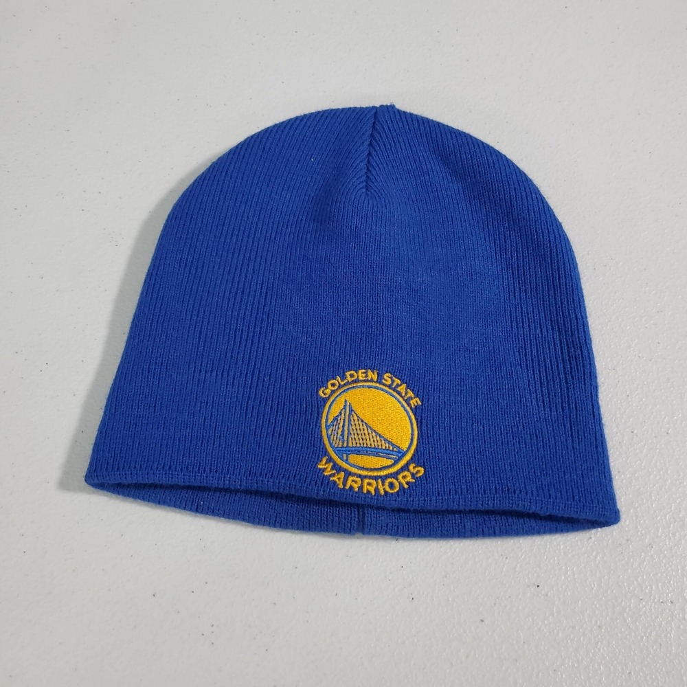 Golden State‎ Warriors Men Hat OS Blue Knit Acrylic Beanie Embroidered Logo